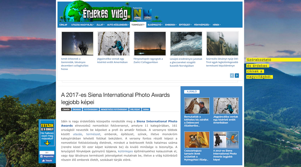 Érdekes Világ Hungary SIPA 2017